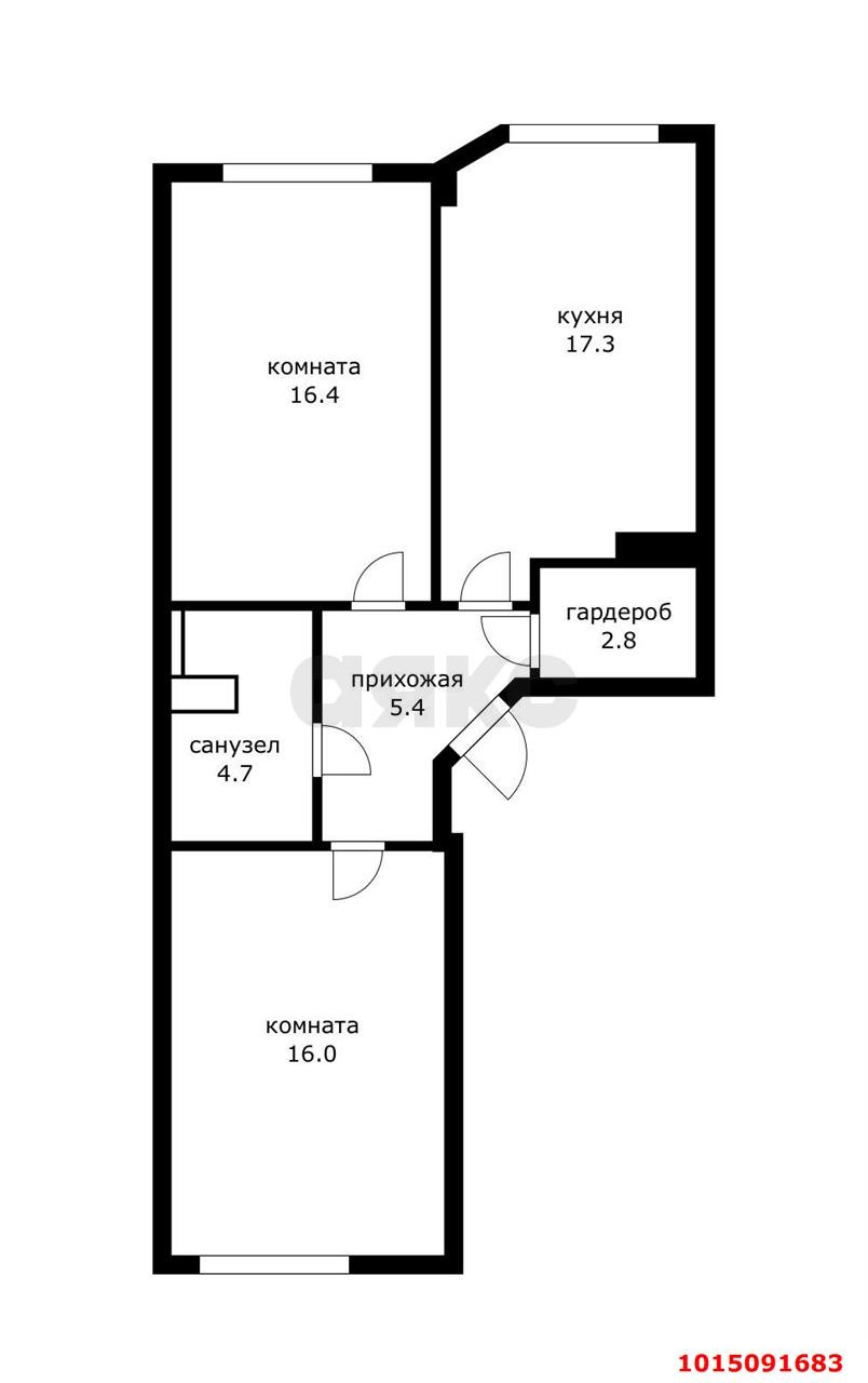 Фото №19: 2-комнатная квартира 70 м² - Краснодар, 1-й квартал, ул. Домбайская, 59