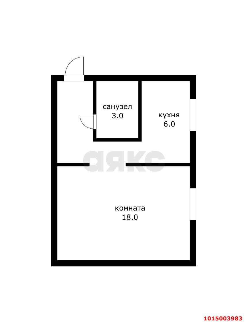 Фото №17: 1-комнатная квартира 30 м² - Краснодар, Черёмушки, ул. Димитрова, 129