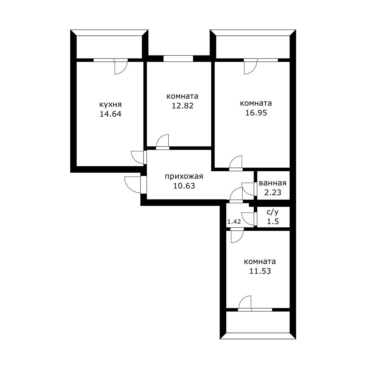 Фото №41: 3-комнатная квартира 85 м² - Краснодар, мкр. Западный внутригородской округ, ул. Красных Партизан, 248