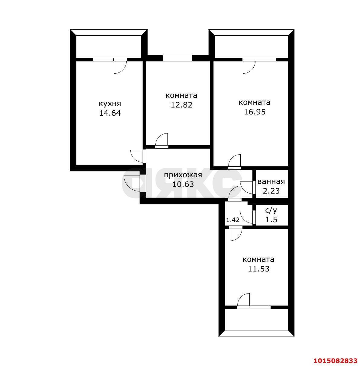Фото №41: 3-комнатная квартира 85 м² - Краснодар, Западный внутригородской округ, ул. Красных Партизан, 248