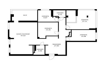 Фото №1: 4-комнатная квартира 166 м² - Краснодар, мкр. жилой комплекс Оазис, ул. Клубная, 11