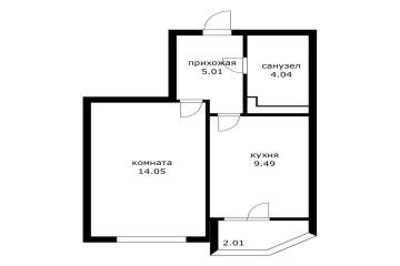 Фото №5: 1-комнатная квартира 32 м² - Краснодар, мкр. жилой комплекс Видный, ул. Командорская, 3к1