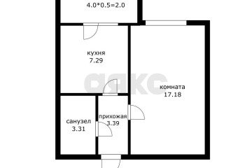 Фото №1: 1-комнатная квартира 34 м² - Краснодар, мкр. Завод Радиоизмерительных Приборов, пер. Гаражный, 12/3к1