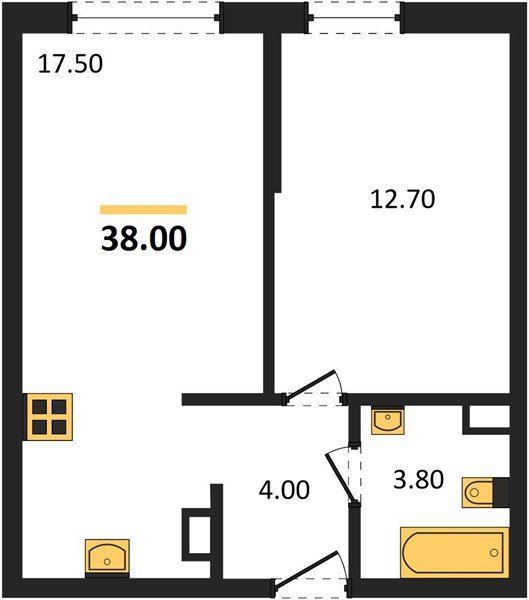 Фото №1: 1-комнатная квартира 38 м² - Краснодар, Прикубанский внутригородской округ, мкр. Догма Парк, ул. Марины Цветаевой, 36