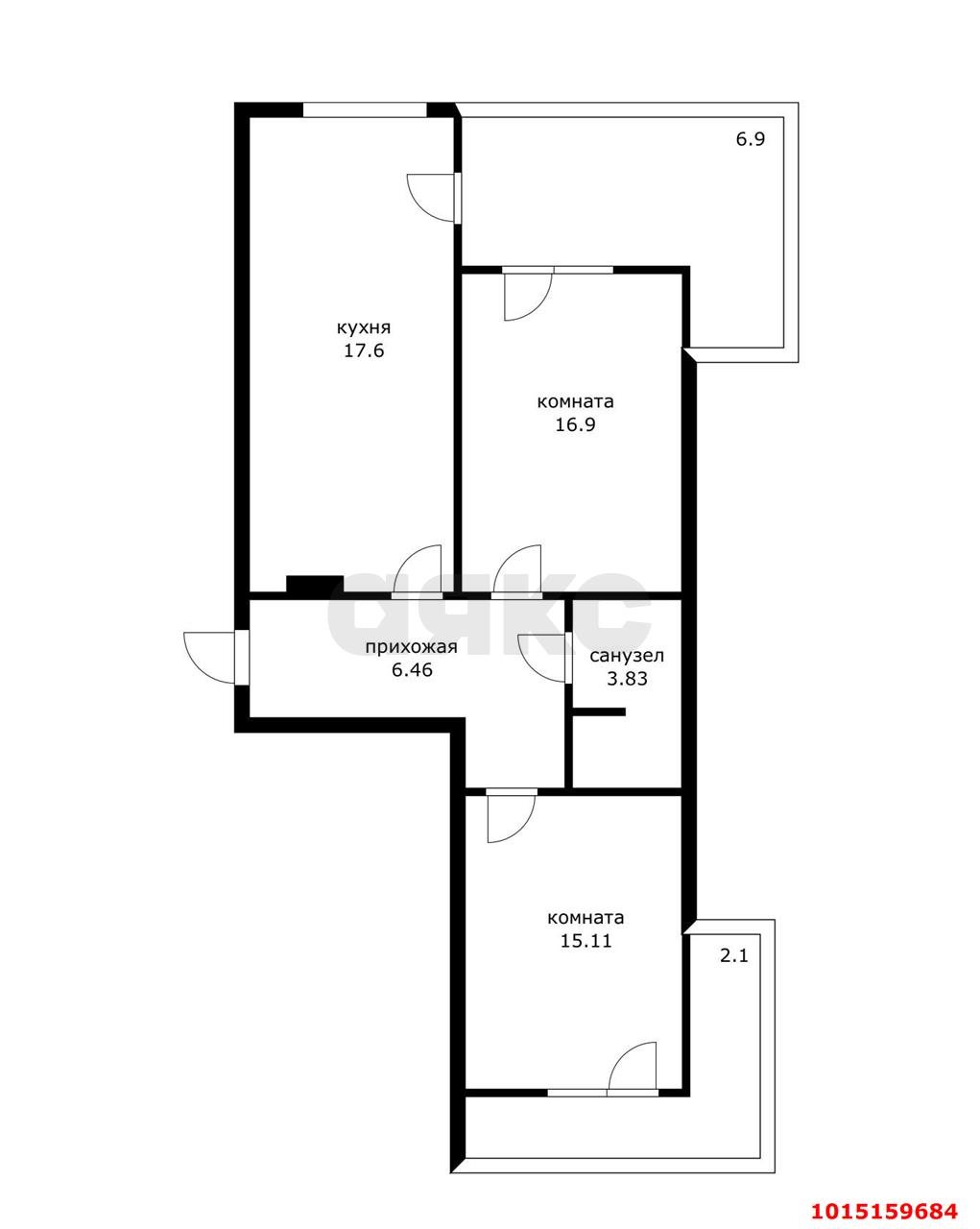 Фото №16: 2-комнатная квартира 73 м² - Краснодар, Любимово, 16