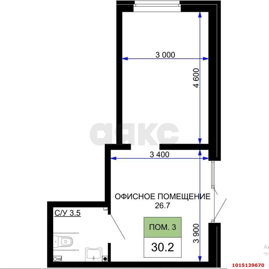 Фото №4: Торговое помещение 31 м² - Краснодар, жилой комплекс Дыхание