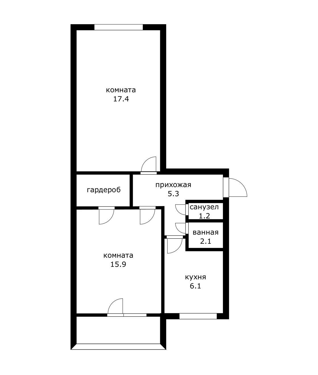 Фото №12: 2-комнатная квартира 47 м² - Краснодар, Прикубанский внутригородской округ, мкр. Фестивальный, ул. Яна Полуяна, 30