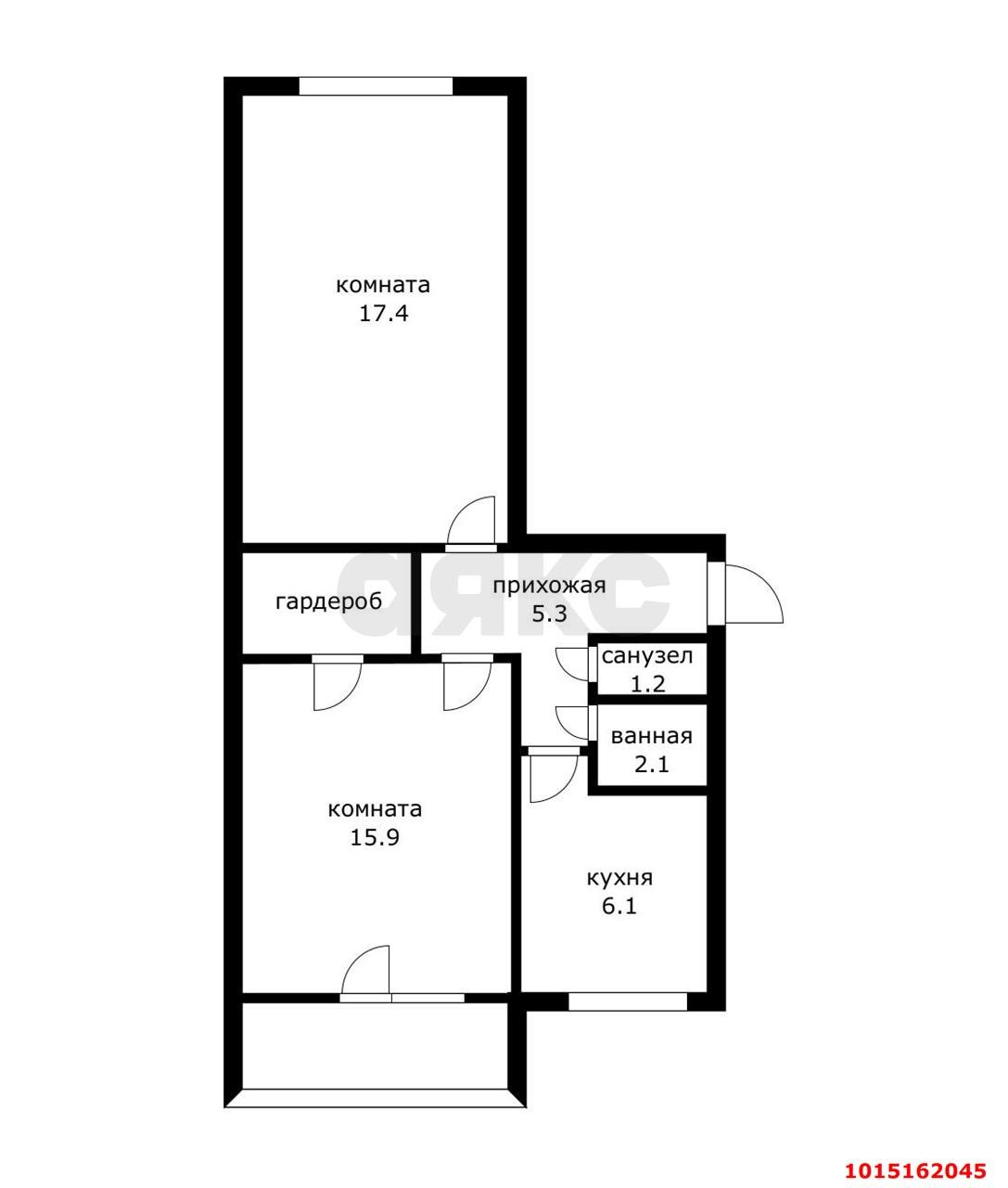 Фото №12: 2-комнатная квартира 52 м² - Краснодар, Фестивальный, ул. Яна Полуяна, 30