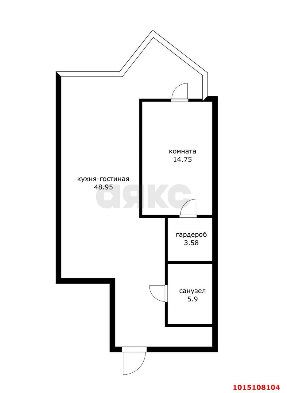 Фото №20: 2-комнатная квартира 71 м² - Краснодар, ЖК Седьмой Континент, ул. Совхозная, 1к5