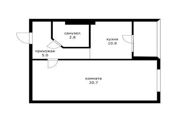 Фото №1: 1-комнатная квартира 43 м² - Краснодар, мкр. Музыкальный, ул. имени И.И. Дунаевского, 8