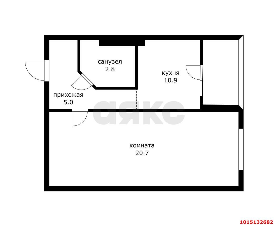 Фото №9: 1-комнатная квартира 43 м² - Краснодар, Музыкальный, ул. имени И.И. Дунаевского, 8