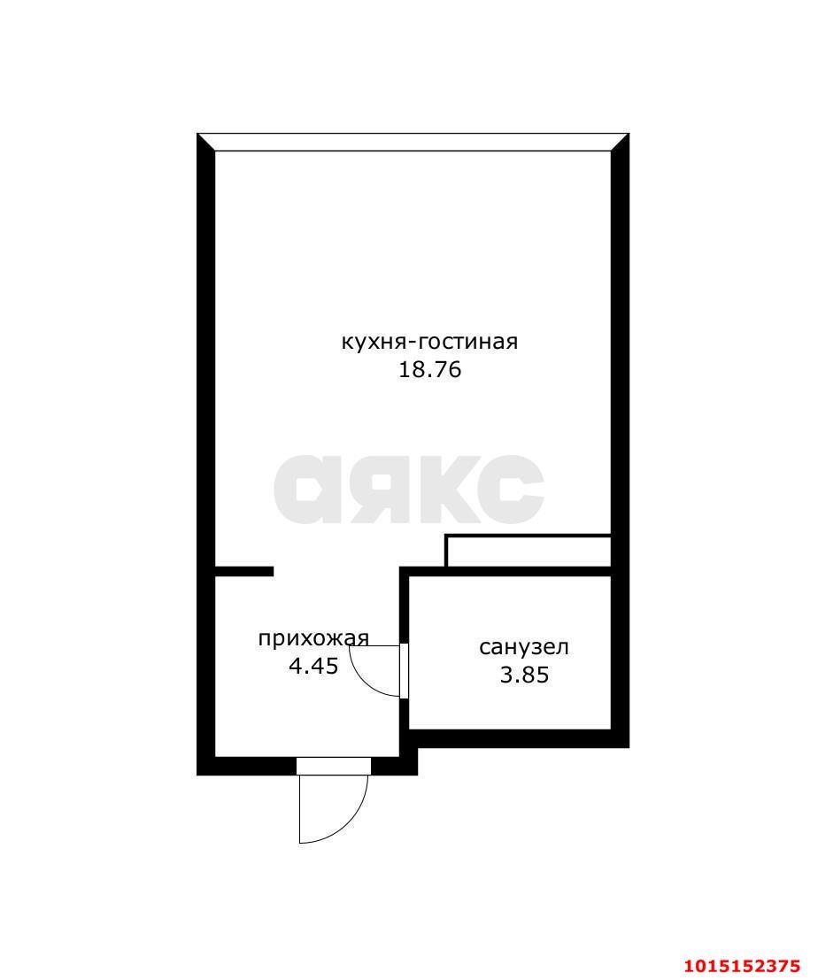 Фото №12: Студия 27 м² - Краснодар, ЖК Все Свои Вип, ул. Колхозная, 5/2к4