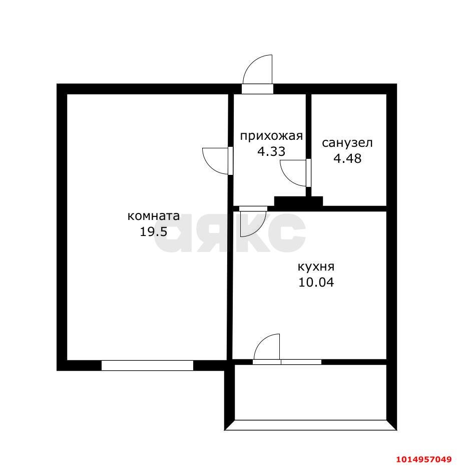 Фото №14: 1-комнатная квартира 38 м² - Краснодар, Фестивальный, ул. Атарбекова, 5