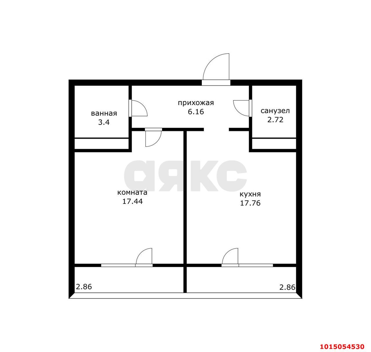 Фото №8: 1-комнатная квартира 50 м² - Краснодар, Славянский, ул. Заполярная, 37к5
