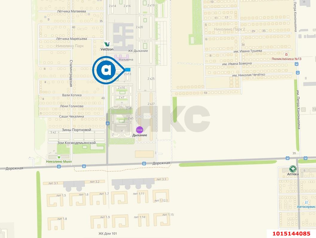 Фото №2: Торговое помещение 46 м² - Краснодар, жилой комплекс Дыхание, ул. Лётчика Позднякова, 2к13