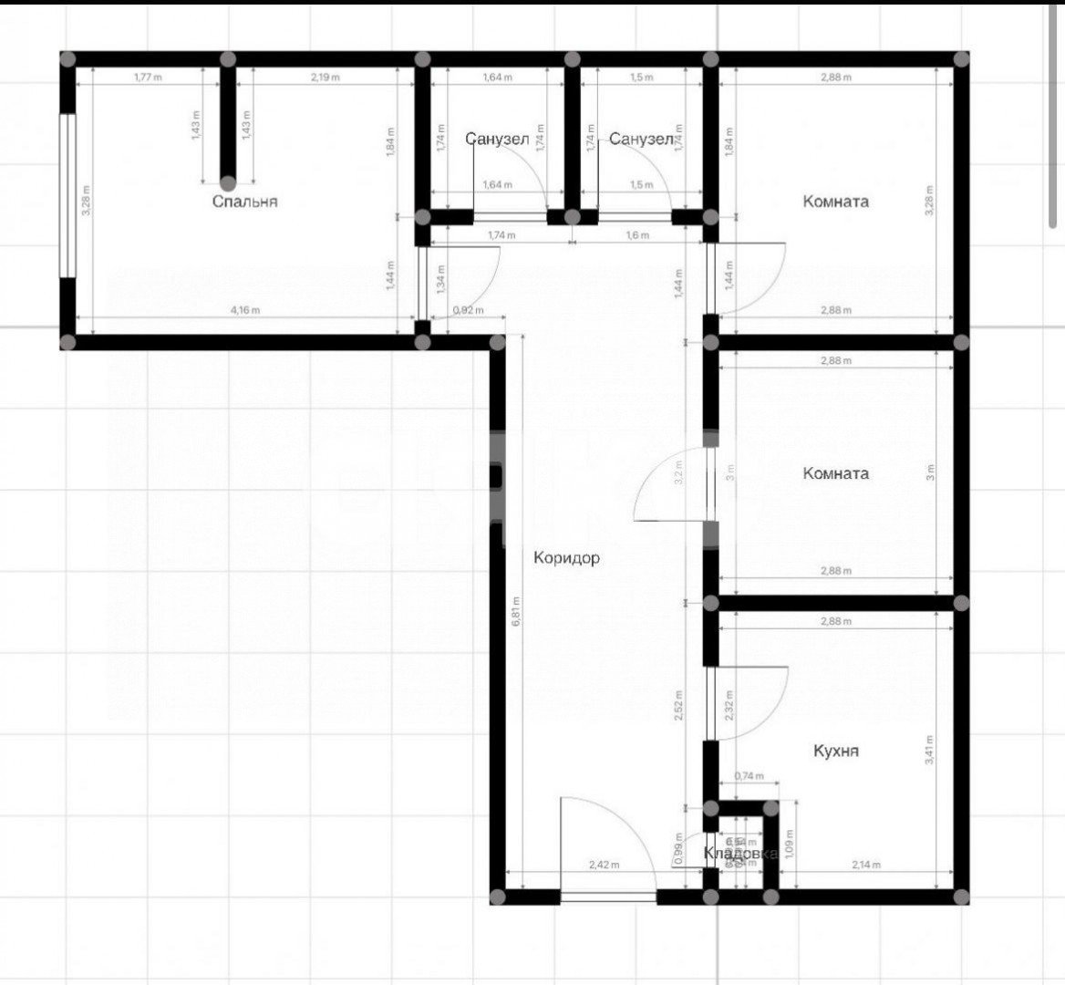 Фото №14: 3-комнатная квартира 63 м² - Майкоп, квартал Черёмушки, ул. 12 Марта, 134к1
