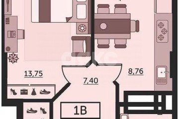 Фото №1: 1-комнатная квартира 37 м² - Ростов-на-Дону, р. Ворошиловский, пр-кт Михаила Нагибина, 40