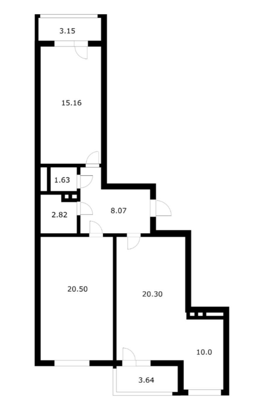 Фото №17: 2-комнатная квартира 82 м² - Краснодар, Прикубанский внутригородской округ, Россинского, мкр. жилой комплекс Инсити, ул. Командорская, 5/2