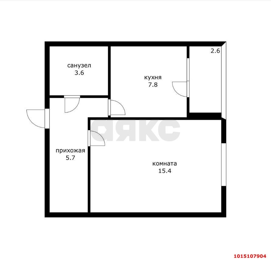Фото №9: 1-комнатная квартира 35 м² - Краснодар, Камвольно-суконный Комбинат, ул. 1-я Заречная, 59