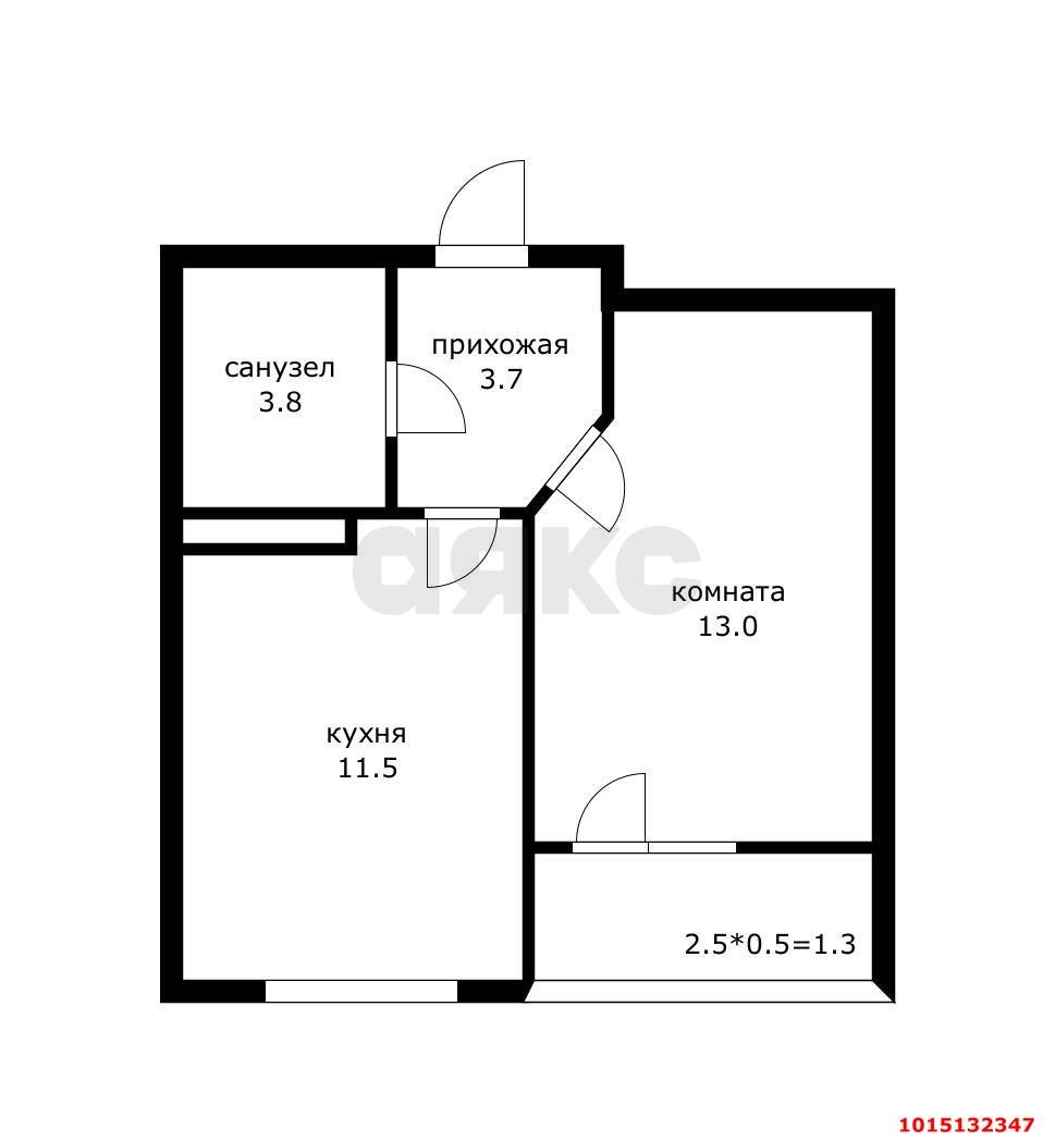 Фото №15: 1-комнатная квартира 33 м² - Краснодар, жилой комплекс Архитектор, ул. Наставников, 12