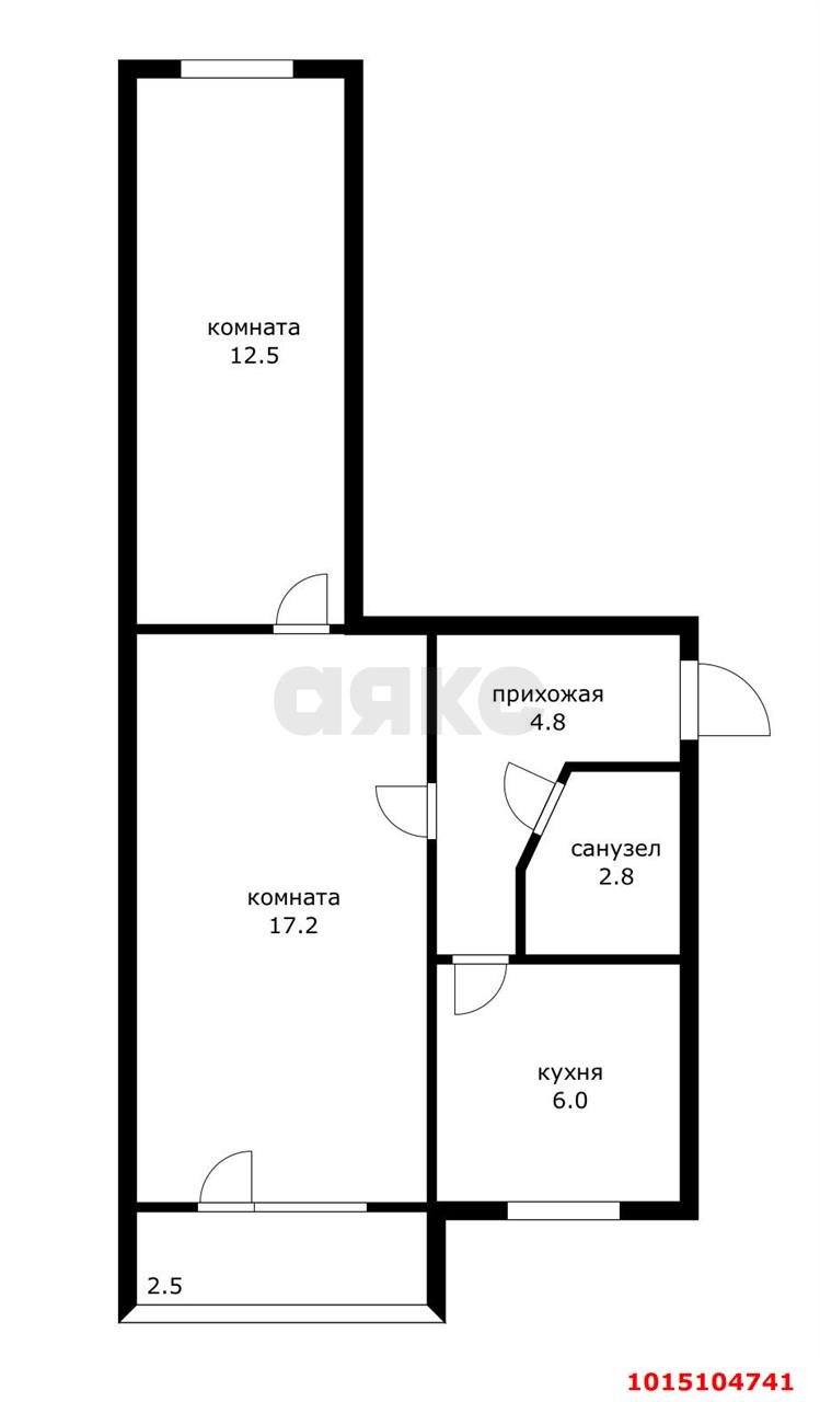 Фото №10: 2-комнатная квартира 43 м² - Краснодар, имени Н.И. Вавилова, ул. Вавилова, 9