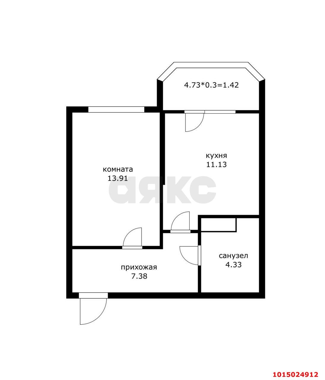 Фото №8: 1-комнатная квартира 36 м² - Краснодар, жилой комплекс Аврора Парк, ул. Шоссе Нефтяников, 22