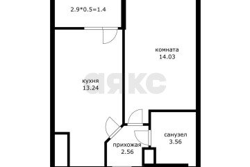 Фото №2: 1-комнатная квартира 36 м² - Краснодар, мкр. имени Петра Метальникова, ул. Петра Метальникова, 36