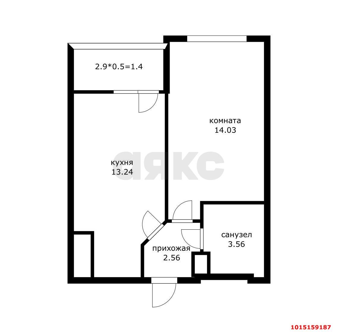 Фото №2: 1-комнатная квартира 36 м² - Краснодар, имени Петра Метальникова, ул. Петра Метальникова, 36