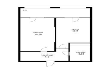 Фото №2: 1-комнатная квартира 43 м² - Знаменский, мкр. Родные Просторы, ул. Природная, 10Бк1