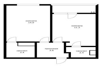 Фото №1: 1-комнатная квартира 35 м² - Краснодар, мкр. жилой комплекс Самолёт, ул. Западный Обход, 39/2к4