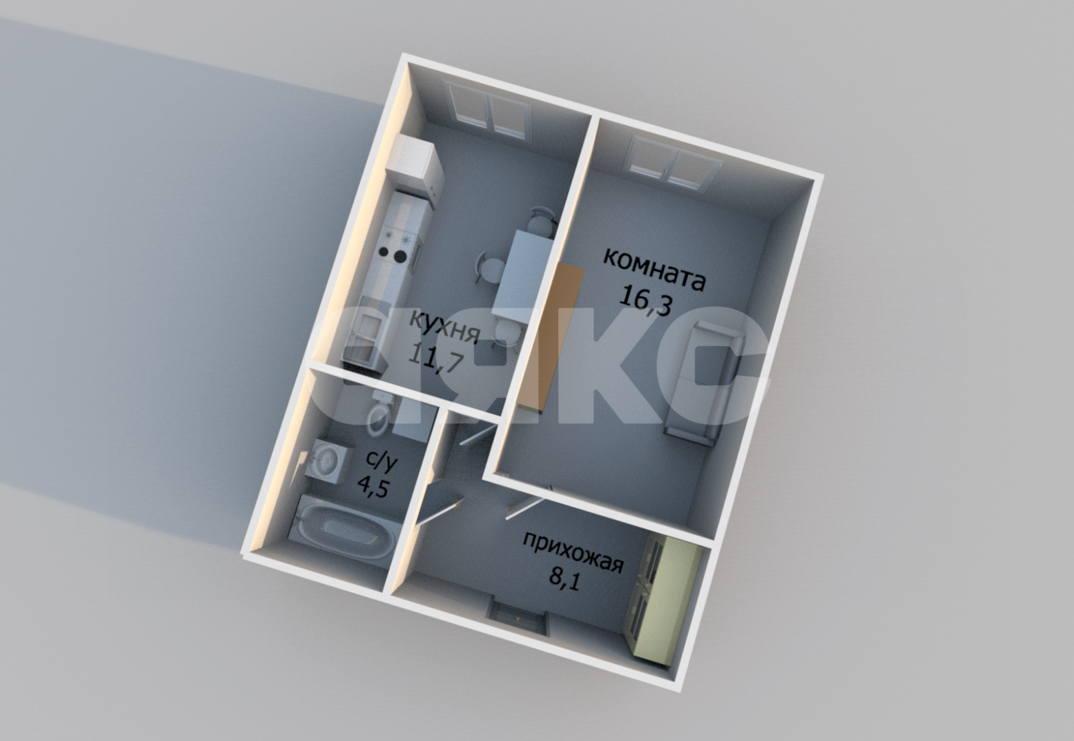 Фото №15: 1-комнатная квартира 40 м² - Анапа, 12-й, ул. Стахановская, 14