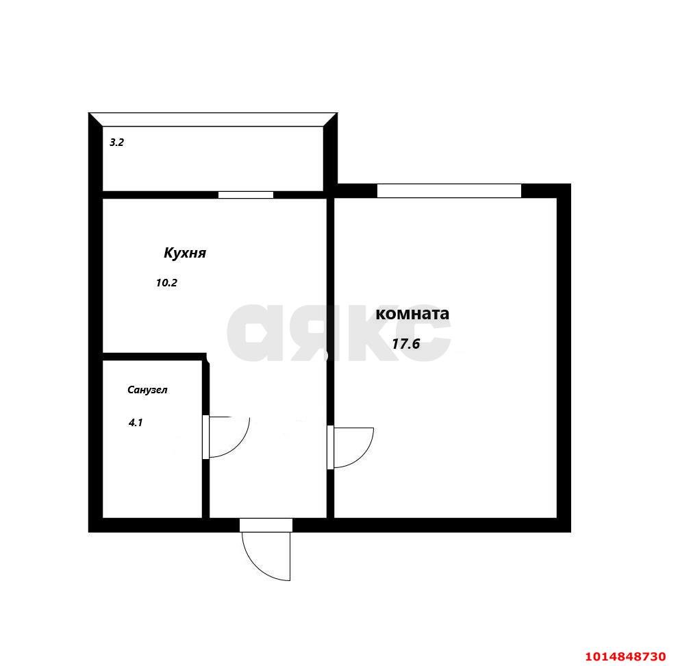 Фото №9: 1-комнатная квартира 38 м² - Краснодар, Музыкальный, ул. Московская, 140Г