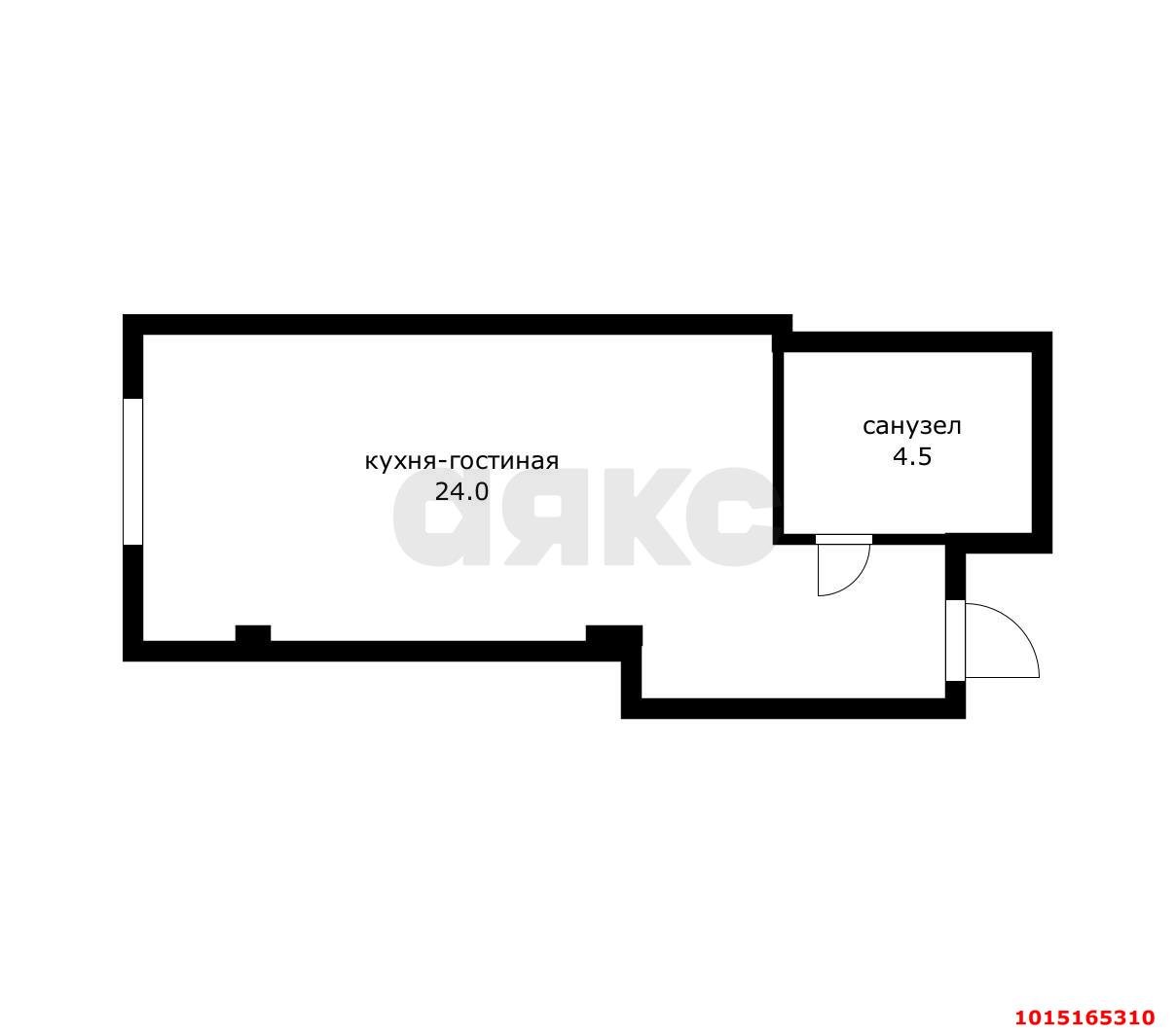 Фото №14: Студия 28 м² - Краснодар, Новый, ул. 2-я Трудовая, 1