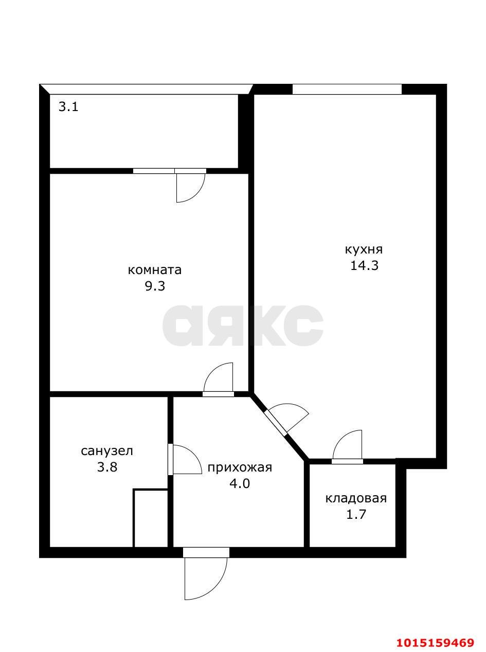 Фото №7: 1-комнатная квартира 35 м² - Краснодар, имени Петра Метальникова, ул. Петра Метальникова, 40