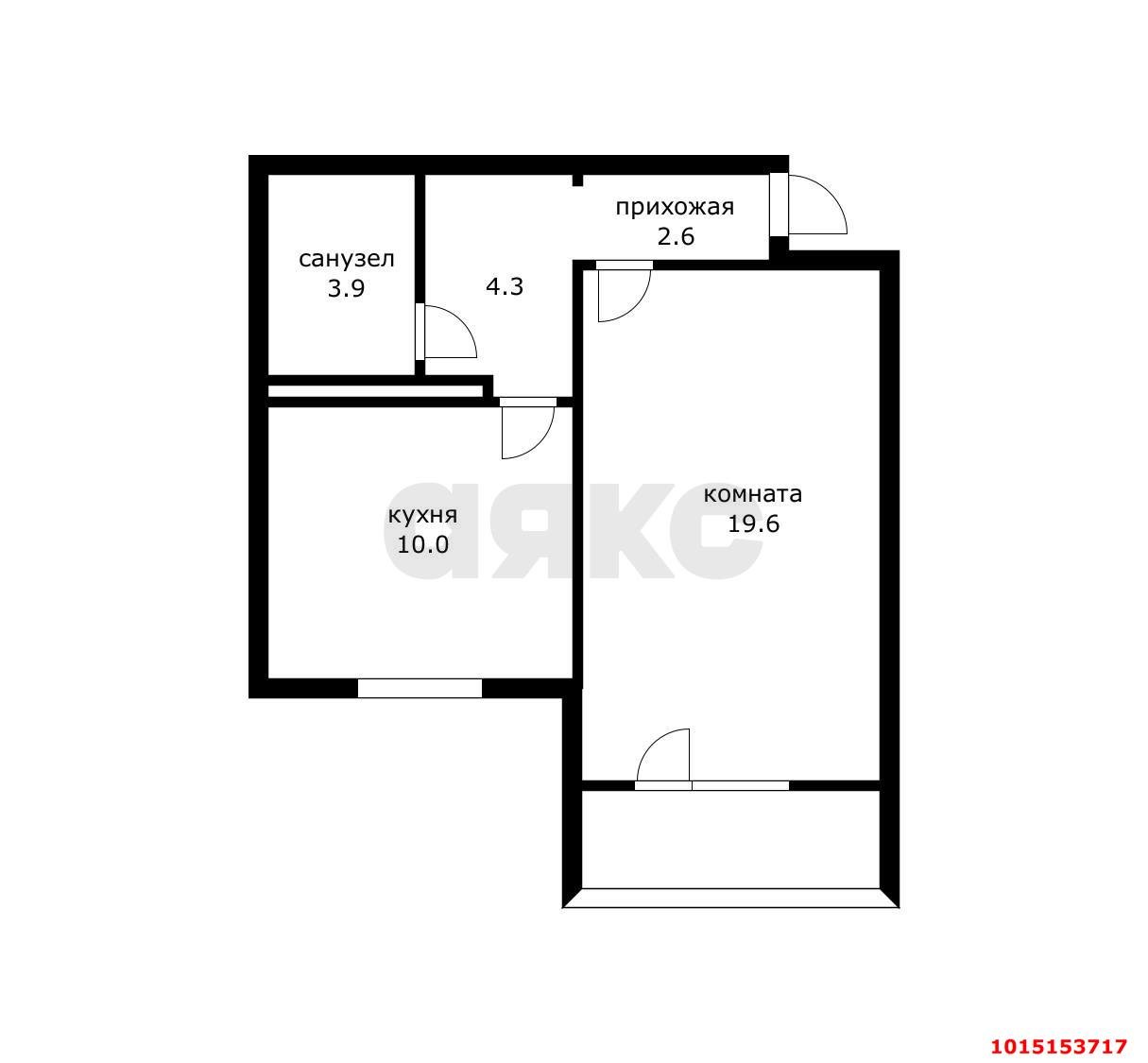 Фото №19: 1-комнатная квартира 44 м² - Краснодар, Молодёжный, ул. Дубравная, 13