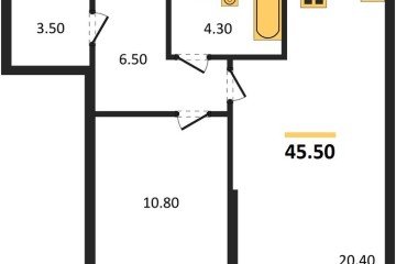 Фото №1: 1-комнатная квартира 45 м² - Краснодар, мкр. Догма Парк, 