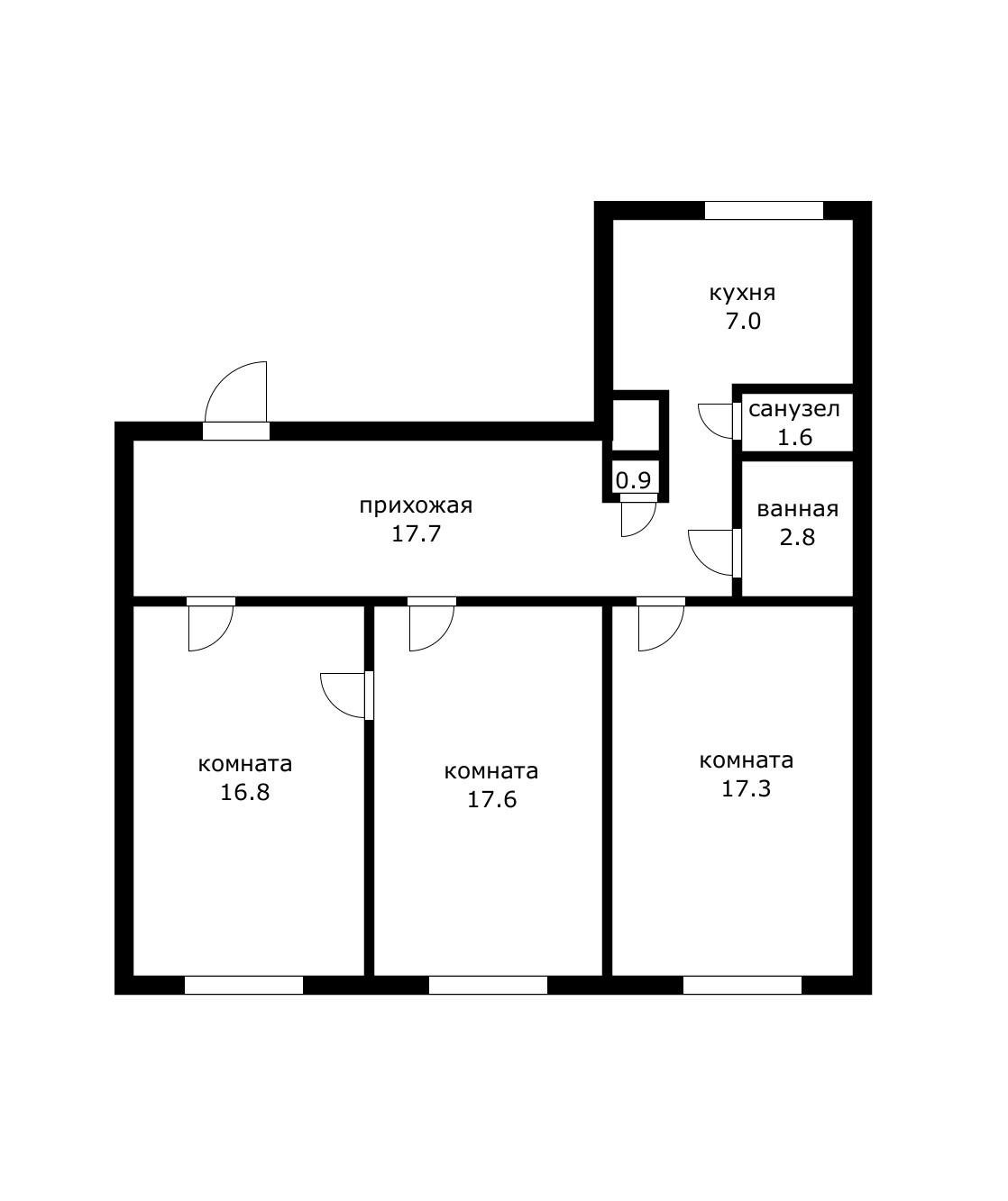 Фото №13: 3-комнатная квартира 81 м² - Краснодар, Центральный внутригородской округ, мкр. Дубинка, ул. Ставропольская, 156