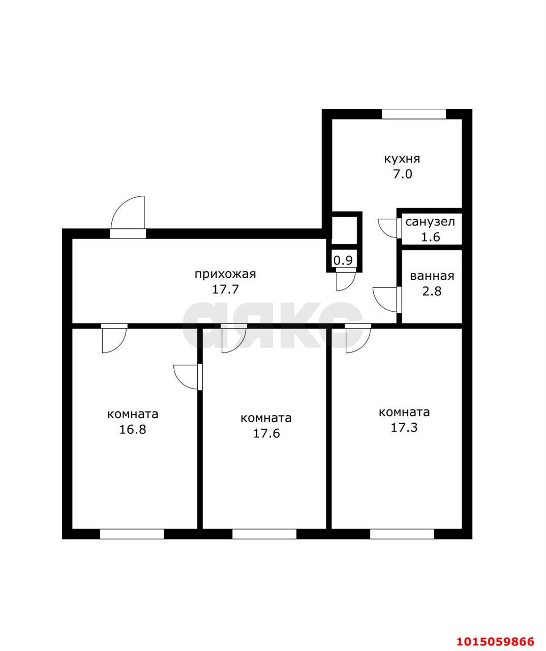 Фото №13: 3-комнатная квартира 81 м² - Краснодар, Дубинка, ул. Ставропольская, 156