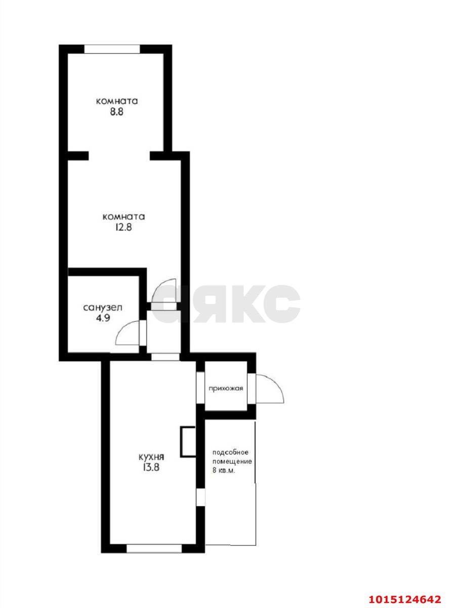 Фото №17: 1-комнатная квартира 56 м² - Краснодар, Комсомольский, ул. Симферопольская, 18