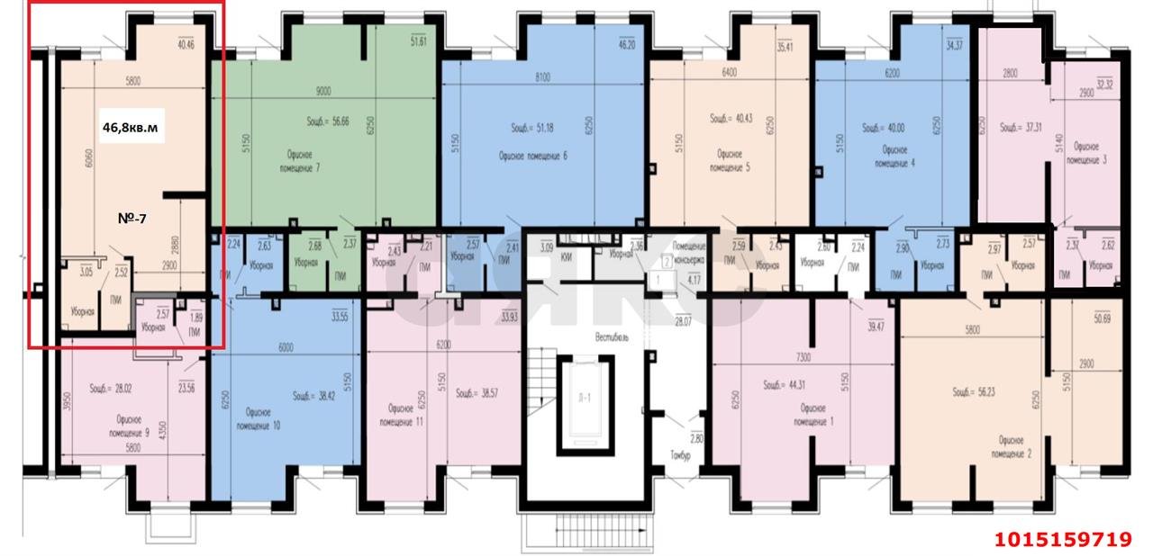 Фото №8: Коммерция 46 м² - Краснодар, Прикубанский внутригородской округ, мкр. жилой комплекс Новые Сезоны, ул. Скандинавская, 1к9