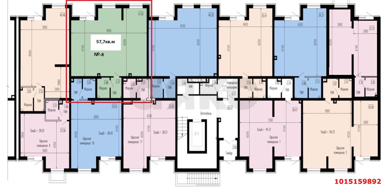 Фото №7: Торговое помещение 58 м² - Краснодар, жилой комплекс Новые Сезоны, ул. Скандинавская, 1к9