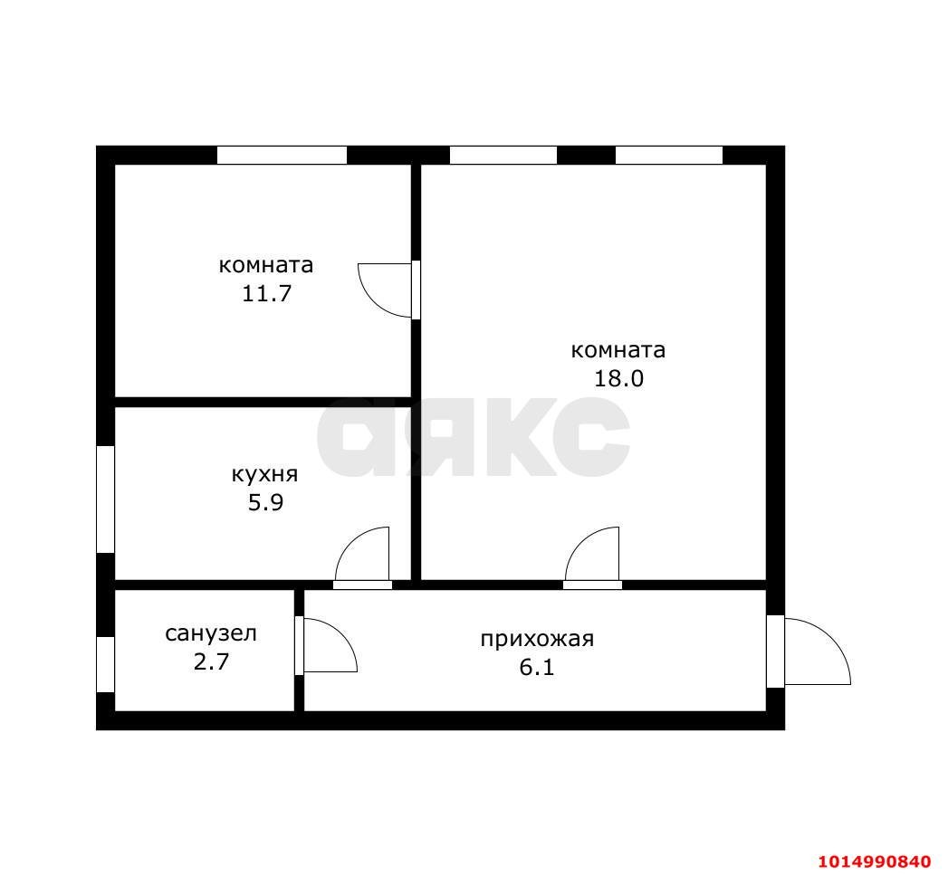 Фото №11: 2-комнатная квартира 44 м² - Краснодар, Западный внутригородской округ, ул. Мичурина, 14