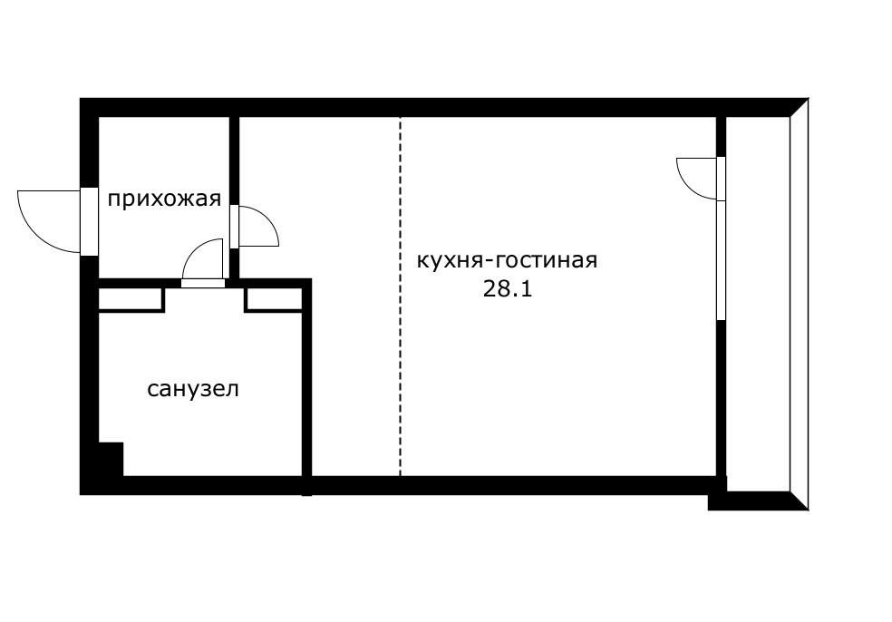 Фото №9: Студия 33 м² - Краснодар, Карасунский внутригородской округ, мкр. Почтовый, пр-кт имени писателя Знаменского, 10А