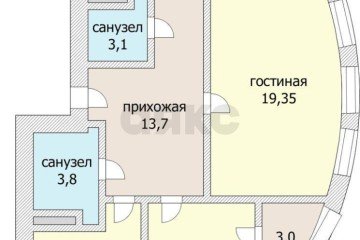 Фото №5: 3-комнатная квартира 85 м² - Краснодар, мкр. имени Петра Метальникова, ул. Тополиная, 40/1