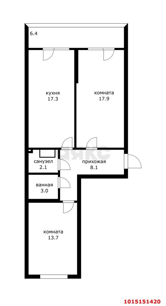 Фото №48: 2-комнатная квартира 62 м² - Краснодар, Парк Победы, ул. Героя Пешкова, 14к2