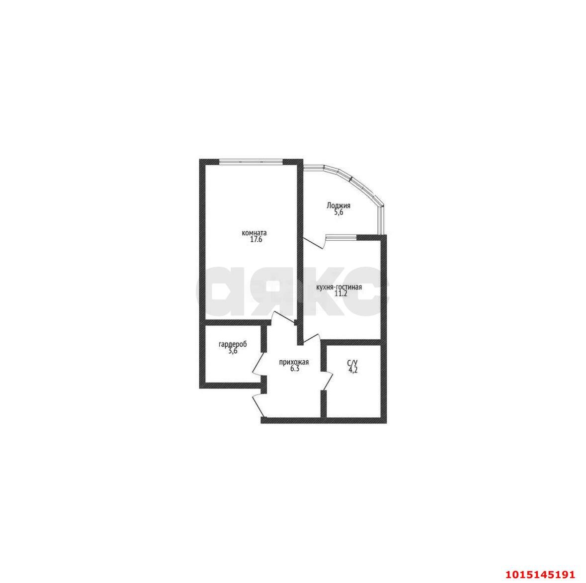 Фото №3: 1-комнатная квартира 48 м² - Краснодар, жилой комплекс Дружный-2, б-р Адмиралтейский, 3к2