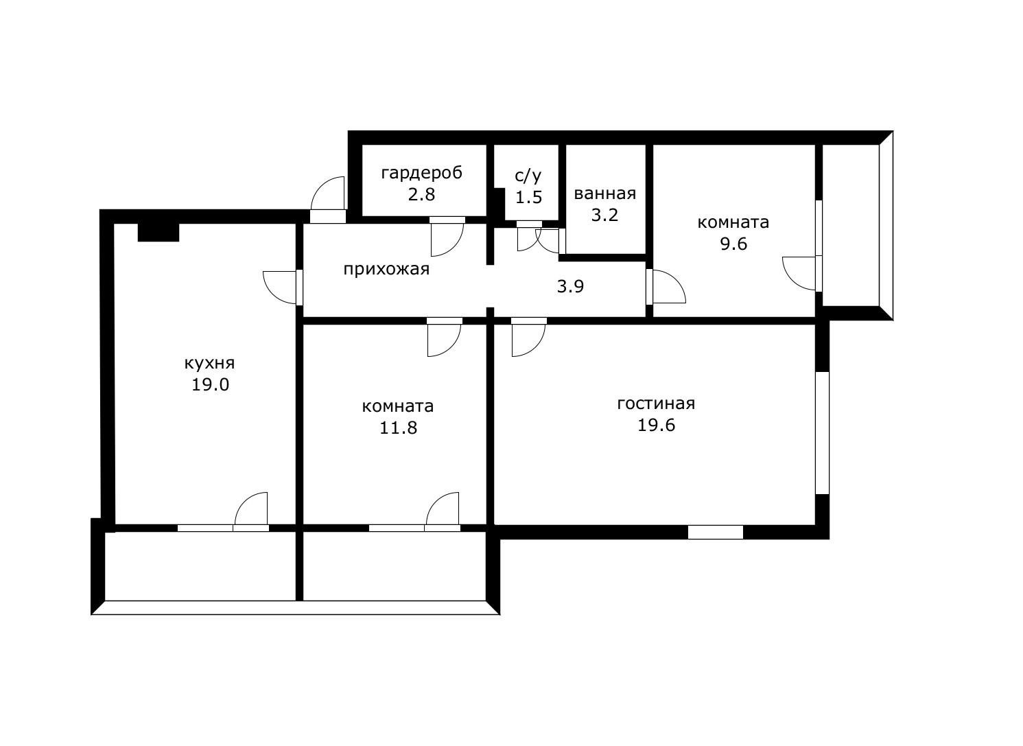 Фото №20: 3-комнатная квартира 85 м² - Краснодар, Прикубанский внутригородской округ, мкр. Московский, ул. Карякина, 17