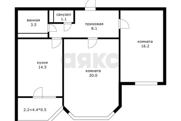Фото №3: 2-комнатная квартира 62 м² - Краснодар, мкр. Фестивальный, ул. Яна Полуяна, 47