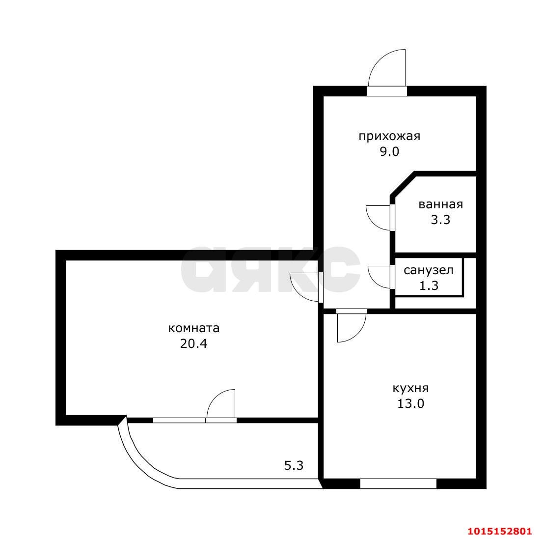 Фото №16: 1-комнатная квартира 55 м² - Краснодар, Фестивальный, ул. Дальняя, 4/2к1