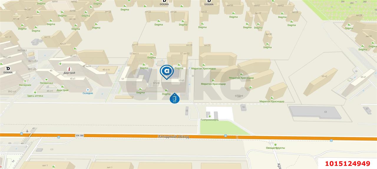 Фото №8: Торговое помещение 44 м² - Краснодар, жилой комплекс Самолёт-2, ул. Западный Обход, 57к3